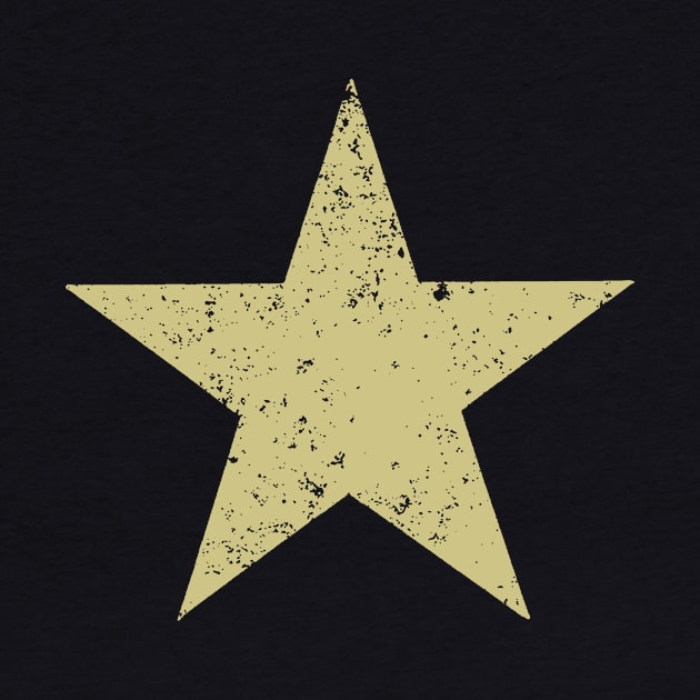 BASIC Golden  STAR DISTRESSED Weathered Effect by Scarebaby